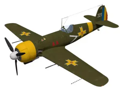 IAR81C wwii fighter plane 3D model