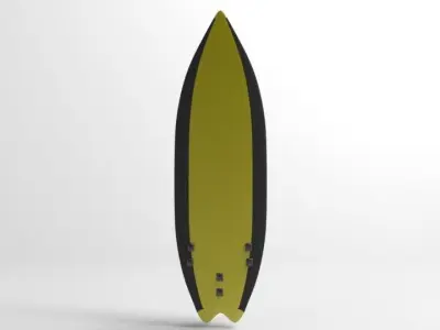 Fish Surfboard 3D model