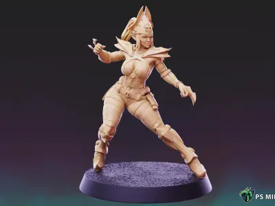 Dark Space Elves - Witches - Pose 3 3D print model