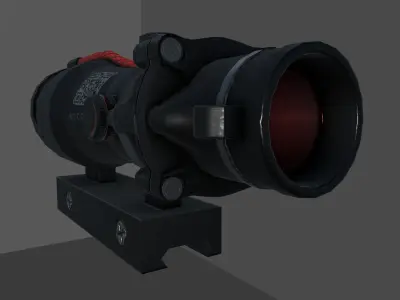 4x scope game ready Low-poly 3D model