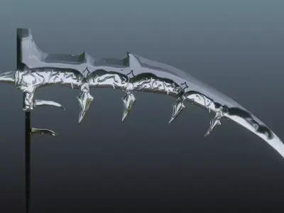 Fantasy Jagged Scythe 3D model