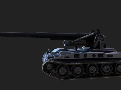 M107 Artillery Low-poly 3D model