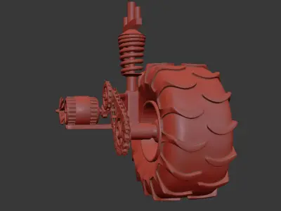 Wheel Rough Engine 3D model