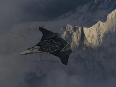 MSF-33 stealth multirole fighter jet 3d model Low-poly 3D model