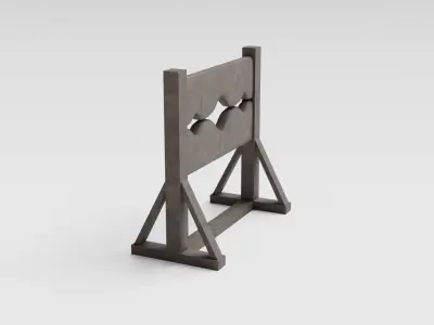 Medieval Stockade Low-poly 3D model