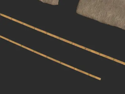 Thatched House Modular Kit Low-poly 3D model