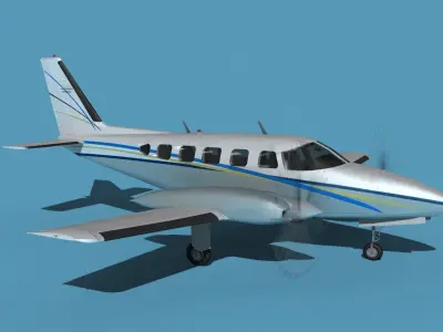 Piper PA-31-350 Navajo Chieftain V014 3D model