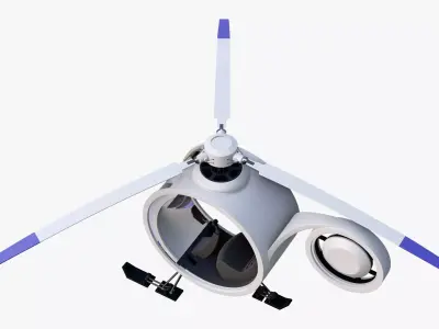 Personal Single Seat Helicopter M1 3D model