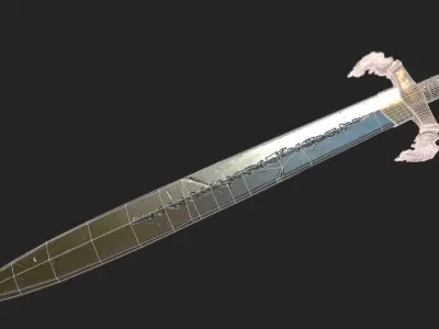 Khmer Ancient Sword Low-poly 3D model