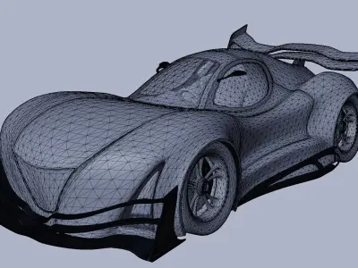 Yamaki GTX-R Supercar 3D model