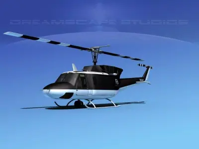 Bell 212 FBI 3D model