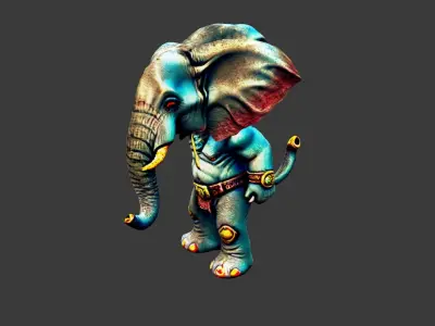 Elephantman Low-poly 3D model