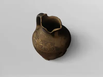 Ancient Greek Ornamental Pitcher 3D model