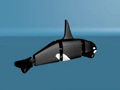 Articulated Killer Whale 3D print model