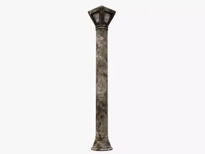 Column stone Low-poly 3D model