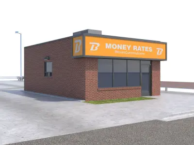 Commercial Building-029 Money Rates 3D model