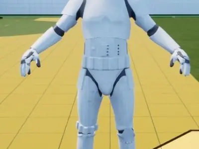 SWBF2 Stormtrooper Model Free low-poly 3D model