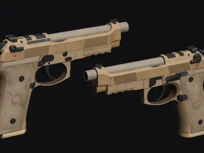 M9 Pistols Low-poly 3D model