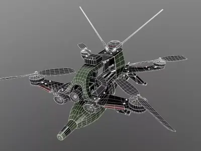 FPV Drone Valkyrie - Military UAV 4K PBR Game Ready 3D model
