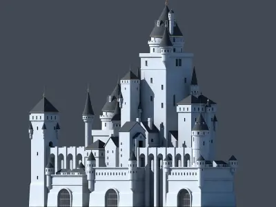 Fantasy Castle 001 3D model