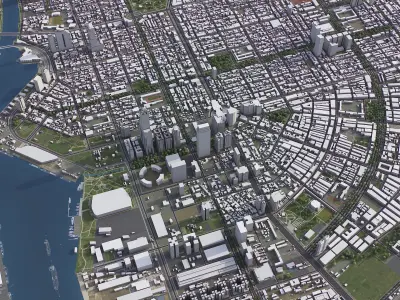 Kaohsiung Low-poly 3D model