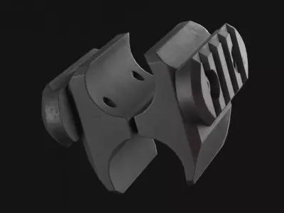 Mesa Tactical Rail Clamp - Shotgun Clamp - Game Asset Low-poly 3D model