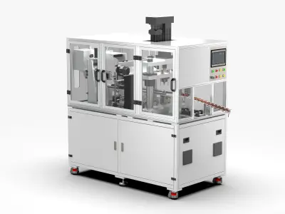 Automatic Permanent Magnet Rotor Into Shaft Assembly Machine 3D model