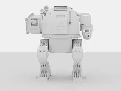 35 scale WWII German Style Combat Mech  3D Printable Model 3D print model