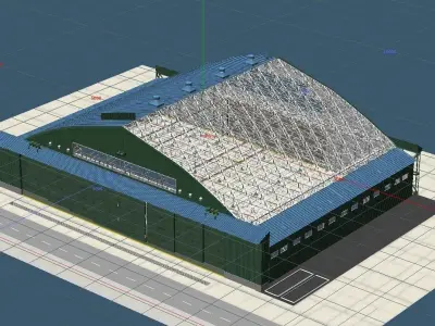 Japan Self-Defense Force Air Craft Hanger Free 3D model