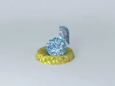 Large rainbow bird Free 3D model