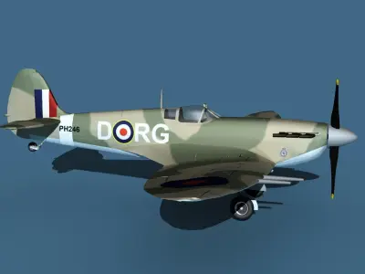 Supermarine Spitfire MkVI V02 3D model