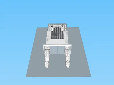 indian stone jharokha 3d modal Low-poly 3D model Low-poly 3D model