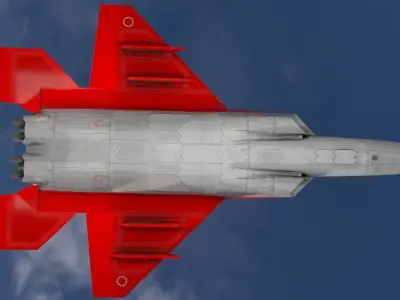 Mitsubishi X-2 Shin Shin Low-poly 3D model