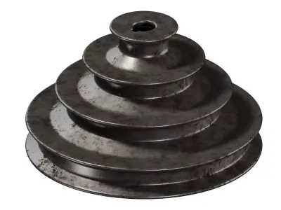 Rusty Cone Pulley 3D model