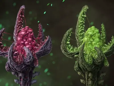 Eggs of Outer God Staff - Game ready 3D model Low-poly 3D model