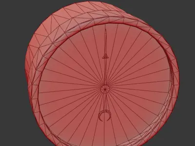 WW1 aircraft Tachometer Low-poly 3D model