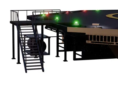 Octagonal Helipad 3D model