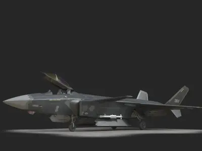 J20 stealth fighter j20 J20 J-20 Jian20 Chengdu Low-poly 3D model