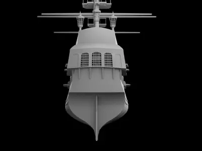 Black Pearl Ship Free 3D model