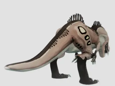 Cartoon T-Rex Dinosaur Low-poly 3D model