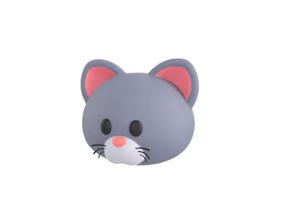 Prop128 Cat Head 3D model