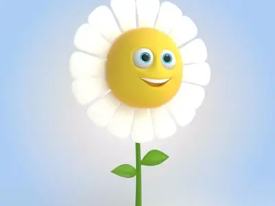 Daisy flower 3D model