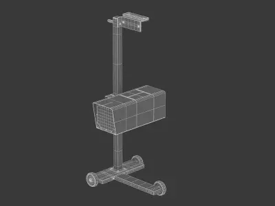 Garage Headlamp Beam Setter with Rails 3D model