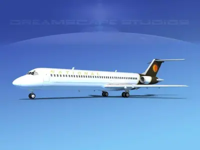 Douglas DC-9-40 National 3D model