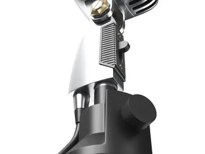 Retro Microphone 02 3D model