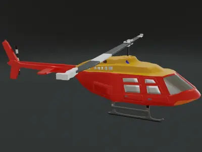 Lowpoly Helicopter 3d Model Free low-poly 3D model
