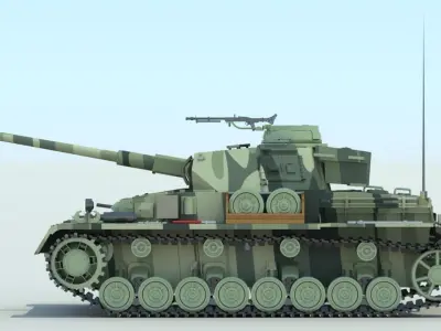 Panzer IV Tank Ausf G 3D model
