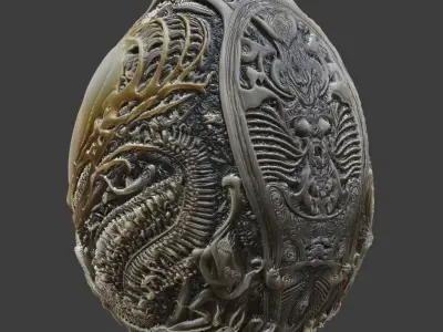 Realistic high quality Alien Egg PBR 3D model purchase