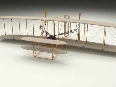 Animated Wright Flyer 3D model