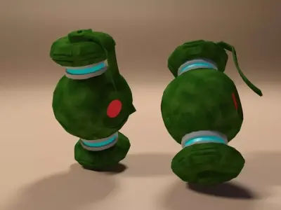 Sci-Fi Grenade Low-poly 3D model 14